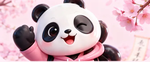 Панда PANDA машет лапой